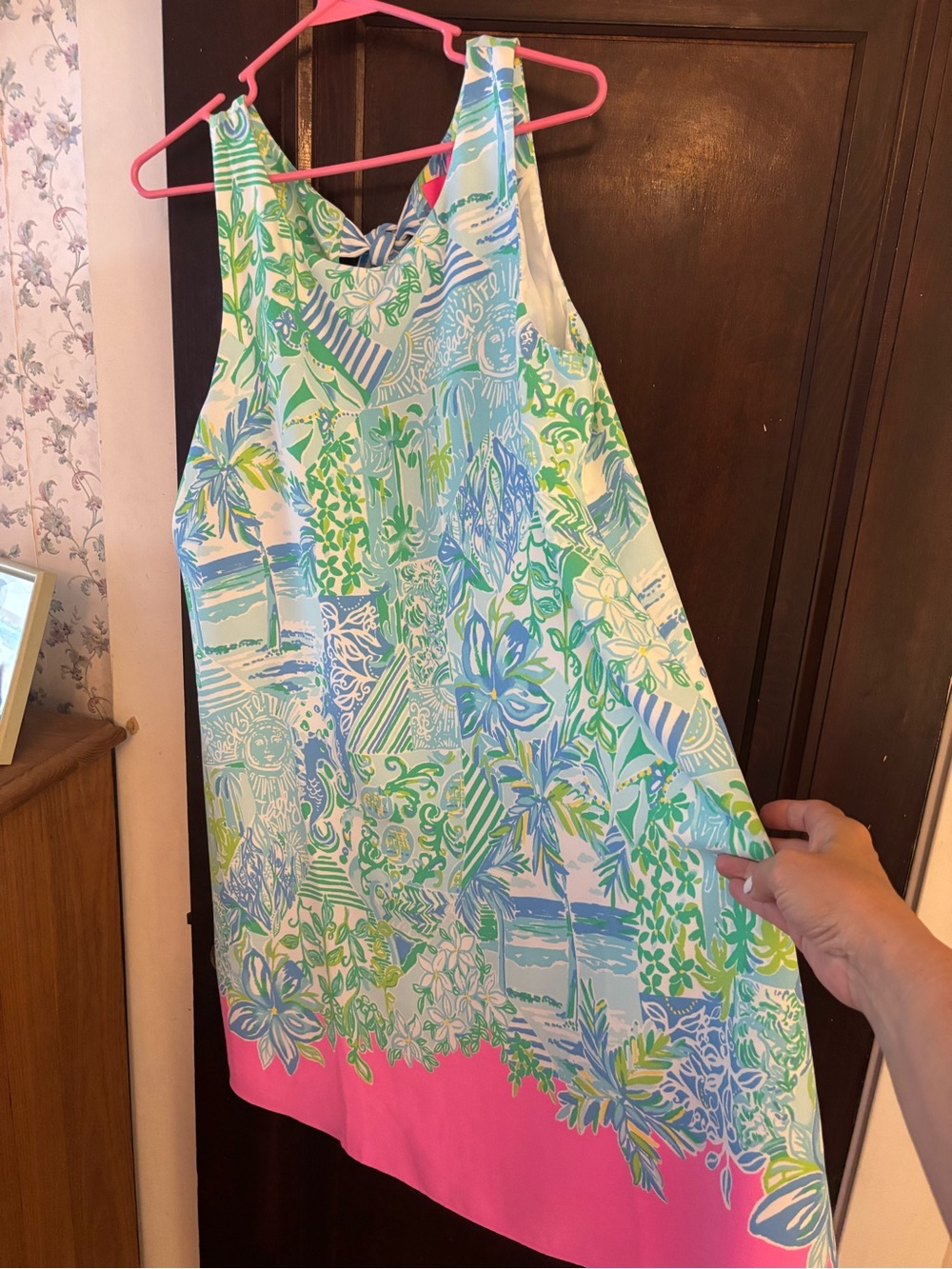 Lilly Pulitzer Sleeveless Floral Dress in Blue, Green & Pink